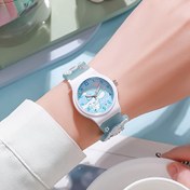 Resim 1 Adet Sanrio Hello Kitty Kız Saati - Pastel Pembe & Turkuaz Detaylı, Kolay Okunabilir Dakika Göstergeli Kuvars Mekanizmalı - Doğum Günü, Noel ve Mezuniyet Hediyesi için Kızlar & Sanrio Hayranları İçin - Günlük Kullanım Takısı, Şirin Tasarım, Dayanıklı Kayış 