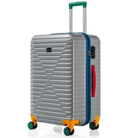 Resim Louisiana Polo Orta Boy %100 Polikarbon Valiz 4x2 Teker Gri 1088 Gri 