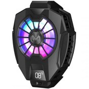 Resim coofbe Dijital Göstergeli Rgb Işıklı Kasırga Soğutma Cep Telefon Soğutucu Telefon Fanı Radyatör Soğu 