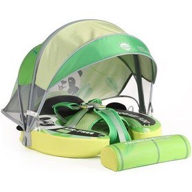 Resim Mambobaby Yüzme Simidi - Panda S Embrace, Emniyetli, Gölgelikli Ve Ayak Destekli 