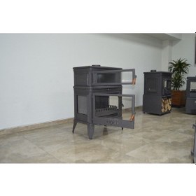 Resim Retro Lüd Dik Fırınlı Yk Döküm Şömine Soba Fs045yk 