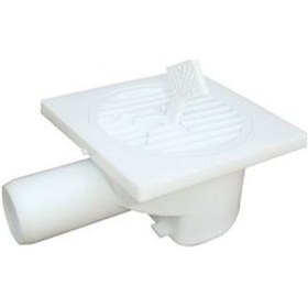 Resim Plastik Yer Sifonu 10X10 50 Yandan Çıkış Süzgeci 