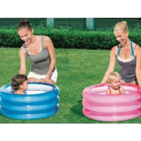 Resim 51033 3 Bölmeli Havuz 70x30 Cm Mavi Mavi - Pembe 