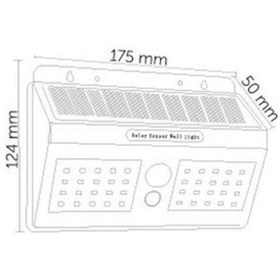 Resim İnoled 30w Sensörlü Solar Duvar Aplik 