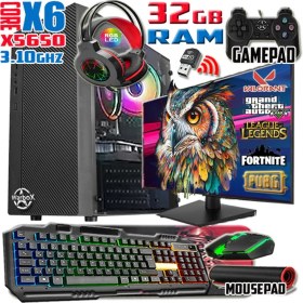 Resim WarboX Owl Xeon X5650 32gb Ram 256gb SSD R7 240-4gb E.kartı 19" Monitör Gaming Takım Bilgisayar 