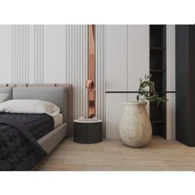 Resim Nuano Consept Sahra Serisi Uzun Saksı Koyu Gri 50x40 