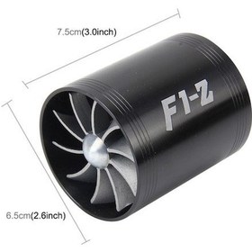 Resim Maiyame Turbo Şarj Motor Rüzgar Çarkı - Çift Yüzey Siyah Ve 3 Aksesuarlı Turbo Besleme Parçası Siyah 