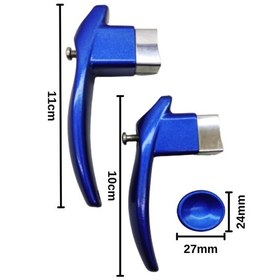 Resim Çaydanlık Sapı Takımı Kulp Tutamak Seti Parlament Mavisi Kare Yanmaz 