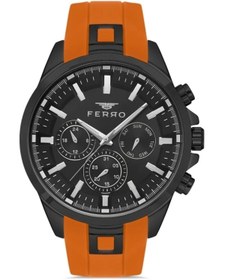 Resim FERRO Turuncu Silikon Kordon Erkek Kol Saati FM11379DWT-ZL 