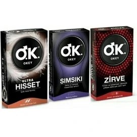 Resim Okey Prezervatif Ultra Hisset 10 Lu + Sımsıkı 10 Lu + Zirve 10 Lu 