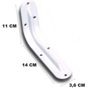 Resim Beşel Raf Altı Konsol L Demiri Ayağı Beyaz 11 x 14 CM 2 Adet + Vida (BA301) 