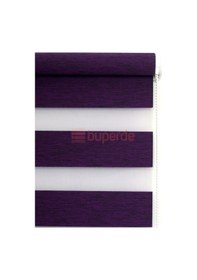 Resim Buperde Mor Mürdüm Bambu Zebra Stor Perde 