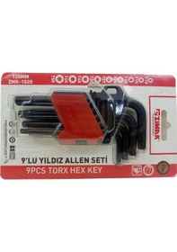 Resim Zimak 9lu Torx Delikli Alyan Seti Mıknatıslı 120mm Zmk1020 