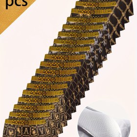 Resim 20 adet Erkek İç Çamaşırı Seti, Zarif Harfli Bel Bandı ile Lüks Siyah ve Altın Renkli Bokser Şortlar içerir, Elastikiyet, Konfor, Yumuşaklık ve Nefes Alabilirlik sunar, Günlük Rahat Giyim ve Spor için Temeldir. 