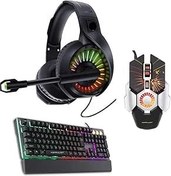 Resim VOOKA Trol Simug Profesyonel Gaming Set 3in1 Profesyonel Mavi Switch Mekanik Klavye+mouse+kulaklık Pro Set SET5 8683140018278 