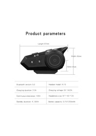 Resim X15-kask Kulağı Bluetooth 