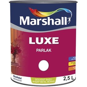 Resim Marshall Luxe Parlak Yağlı Boya Beyaz 2.5 Lt 3,5 Kg 