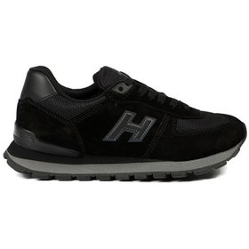 Resim Hammer Jack Peru Hakiki Deri Siyah-Füme Kadın Spor Ayakkabı - 545251195 