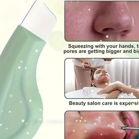 Resim Siyah Nokta Temizleyici Aracı - Gözenek ve Ölü Cilt için Manuel Peeling Kazıyıcı, Temizleme El Aleti, Salon Kalitesinde Yüz Cilt Bakım Aleti, Minimalist Tasarım, Yumuşak Dokulu Sap 