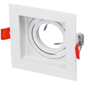 Resim Cata Ct-5230 Pars Kare Spot Beyaz Kasa Gu10 