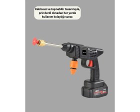 Resim Çok Fonksiyonlu Şarjlı Basınçlı Yıkama Tabancası Ev Araç Bahçe 