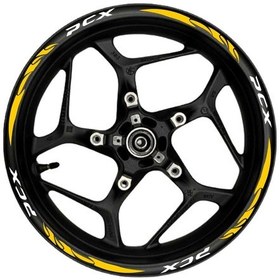 Resim Mixgiftz Pcx Beyaz Yazılı Turuncu Reflektif Pençe Şeritli 