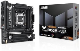 Resim ASUS TUF GAMING B850M-PLUS AMD B850 AM5 DDR5 8000 DP HDMI 3x M2 USB3.2 Gen 2x2 AURA RGB 2.5Gbit LAN mATX 14+2+1 Güç Aşamaları, 1xGen5 M.2, Ready for Advanced AI PC 