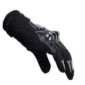 Resim Ebakbak Motosiklet Eldiveni Carbon Korumalı Deri Ve Cordura Kumaş Sertifikalı Motor Eldiven Siyah 