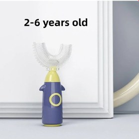 Resim Çocuklar İçin Diş Fırçası U Şekli 360 Çocuk Diş Fırçası Diş 