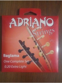 Resim Adriano Paslanmaz Çelik Vakumlu Pakette 0.20 Uzun Saz Teli Seti 
