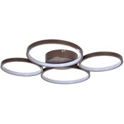 Resim Fernando Modern Tasarım Yatak Odası - Salon - Mutfak Kahverengi Renk Beyaz Ledli 4 Lü Led Avize Kahverengi 