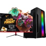 Resim Ramtech RG540-1010 Plus I5 4570 16RAM 480SSD RX550 23.6 Curved Monitör Oyuncu Bilgisayarı 
