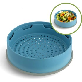 Resim Greenpan Steamy Mavi 24 cm Buharda Pişirici 