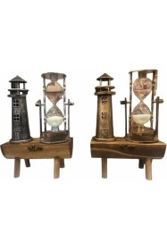 Resim Dekoratif Kum Saati Deniz Feneri Retro Masa Hediyeli Eşya - Lisinya 