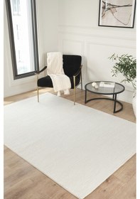 Resim Bej Renkli Premium Halı Modern Dokuma Kalitesiyle Salon Ve Oturma Odası İçin Krem 