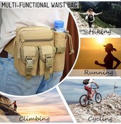 Resim Lemestar Su Geçirmez Ve Dayanıklı 800d Oxford Kumaştan Yapılmış Unisex Su Şişeli Bel Çantası, Büyük Kapasiteli Ve Çok Fonksiyonlu. Camel 