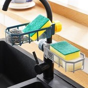 Resim BUFFER® Musluk Kenarı Plastik Süngerlik Sabunluk Mutfak Düzenleyici Sünger Sabun Mutfak Organizeri 