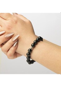 Resim Obsidyen Doğal Taş Bileklik 10 Mm Ruh Temizliği Renkli 