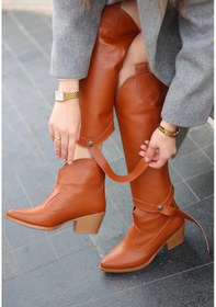 Resim Biçomi Milla Taba Cilt Tak Çıkar Topuklu Bot Ve Çizme Çok Renkli 