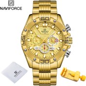 Resim Hanyang Gg Navıforce Moda Saatler Erkekler Için Lüks Orijinal Klasik Kuvars Saat Analog Kronograf Spor Su Geçirmez Çelik Bant Kol Saati (Yurt Dışından) 