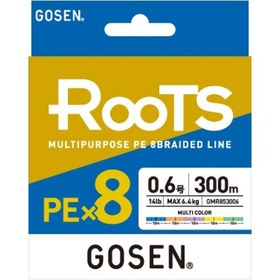 Resim Gosen X8 Roots Pe 4.0 0,330mm 8 Kat İp Misina 300mt Multicolor - Standart 