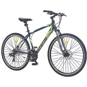 Resim Corelli Trivor 2.1 28 Jant 18'' Hidrolşk Disk Frenli Şehir Bisikleti Koyu Gri - Yeşil Beyaz Gri - Yeşil 