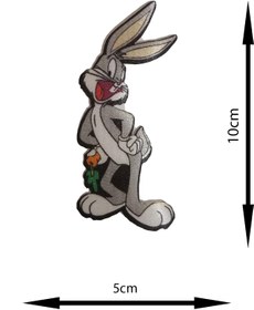 Resim REMSATİC Ütü Ile Yapışan Arma - Patch - Bugs Bunny Modeli (5cm X 10cm) 