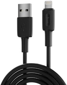 Resim Juo 12W 2.4A USB-A to Lightning iPhone iPad ile Uyumlu Silikon Hızlı Şarj ve Data Kablosu Siyah 2 Metre 