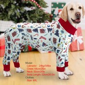 Resim 1 adet Festive Holiday Köpek Kazak - Yumuşak, Esnek Polyester Kazak, Noel Ağacı ve Hediye Deseni ile, Orta ve Büyük Irklar için Mükemmel, Festive Köpek Kıyafeti | Tatil Köpek Giyim | Esnek Köpek Kazak 