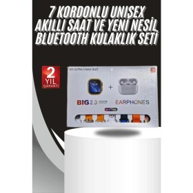 Resim Uravas Store 9 Akıllı Saat 49MM 2ınç Ekran 7 Kordonlu Bluetooth Kulaklık 