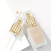 Resim 1 adet Metal Sıvı Fondöten Pompa Başlığı - 30ml Doldurulabilir Şişelere Uygun, Vakumlu Sıkma Memesi ile Kolay Uygulama, Profesyonel ve Ev Kullanımı için Dayanıklı ve Taşınabilir Tasarım, Seyahat Makyaj Gereksinimleri, Şık Metalik Bitiş, Yüksek Kaliteli Yapım 
