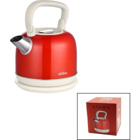 Resim Nemere Retro Kırmızı Nostalji Demlik Model Çelik Kettle Su Isıtıcı 2.2lt 1800W Gizli Resiztans Sk-80 