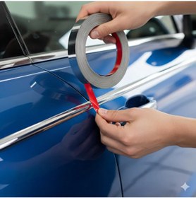 Resim Shurima Marketing Araç İçi Dışı 3d Krom Dekoratif Nikelaj Şerit Çıta 9mm x 5 Metre 