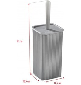 Resim Wc Fırçası & Tuvalet Fırçası Gri 2 Parça Açık Gri 